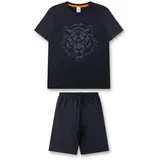 Sanetta Jungen 245878 Pyjamaset, Blau, 128 EU - 128