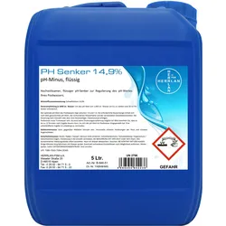 HERRLAN® PH Senker 14,9% – 5 Liter – Flüssiger pH-Senker für Pool & Schwimmbad - Professionelle pH-Regulierung für Chlor- & Salzwasseranlagen