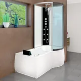 SeniorBad Kombination Whirlpool Dusche K50-L02-WP-EC Duschkabine Wanne 170x100