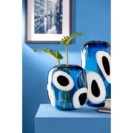 LEONARDO Dekovase OCCHI BLU (LBH 16.80x19.30x33.60 cm) - blau - LBH 16.80x19.30x33.60 cm