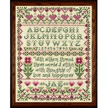 Design Works Crafts Kreuzstich Stickpackung Sticker Sampler, Zählmuster