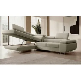 Selsey Ecksofa mit Schlaffunktion Stevil , grau , Maße (cm): B: 275 H: 90