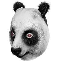 Panda Maske aus Latex - Vollmaske als Verkleidung für Halloween, Karneval & Motto-Party