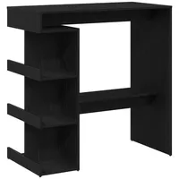 VidaXL Bartisch mit Ablagen Schwarz Eiche 100x50x101,5 cm