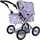 Knorrtoys 63444 - Puppenwagen First Grey Pink, klappbar, Schieber höhenverstellbar