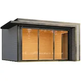 Weka Gartenhaus Amberley 4 x 4 m Grau