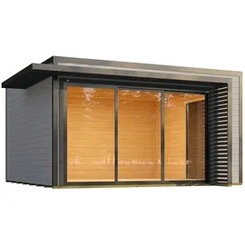 Weka Gartenhaus Amberley 4 x 4 m Grau