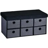 KESPER Sitzbank grau/schwarz 76 x 38 x 38 cm