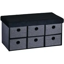 KESPER Sitzbank grau/schwarz 76 x 38 x 38 cm