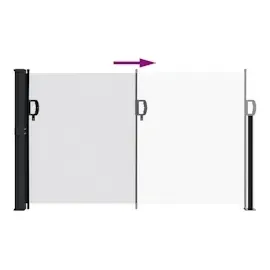 vidaXL Seitenmarkise 120 x 500 cm Weiß Polyester