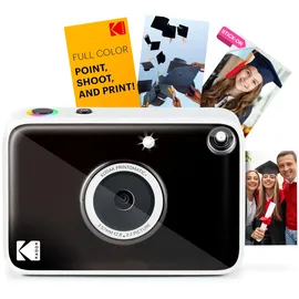 Kodak Printomatic+ Sofortbild-Digitalkamera, Zink-Fotopapier 2x3 (5,1x7,5 cm) 10 MP, RGB-LED, druckt Farbfotos, Schwarz