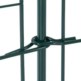 Estexo Teichzaun Gartenzaun 11tlg Gerade 5 Elemente Gitterzaun Metall Grün