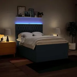 vidaXL Boxspringbett 140 x 200 cm Blau
