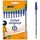 BIC Kugelschreiber Cristal Original transparent, Schreibfarbe: blau, 10 St.