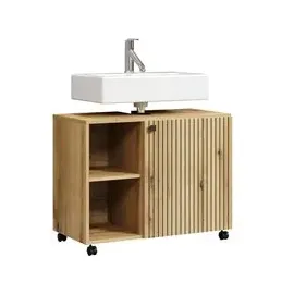 trendteam Waschbeckenunterschrank Pure Bliss 80 x 64 x 42 cm Braun