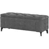 Kings and Queens Bettbank mit Stauraum Fjell , grau , Maße (cm): B: 122 H: 48 T: 42.0