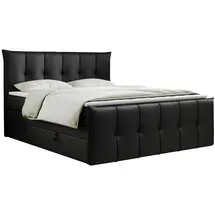 MKS King Boxspringbett 160 x 200 cm H3 Schwarz