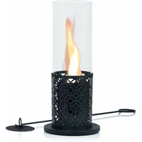 Zelsius Tischkamin für Indoor und Outdoor mit wirbelnder Flamme Schwarz Ø 20 x 50,5 cm Ethanol