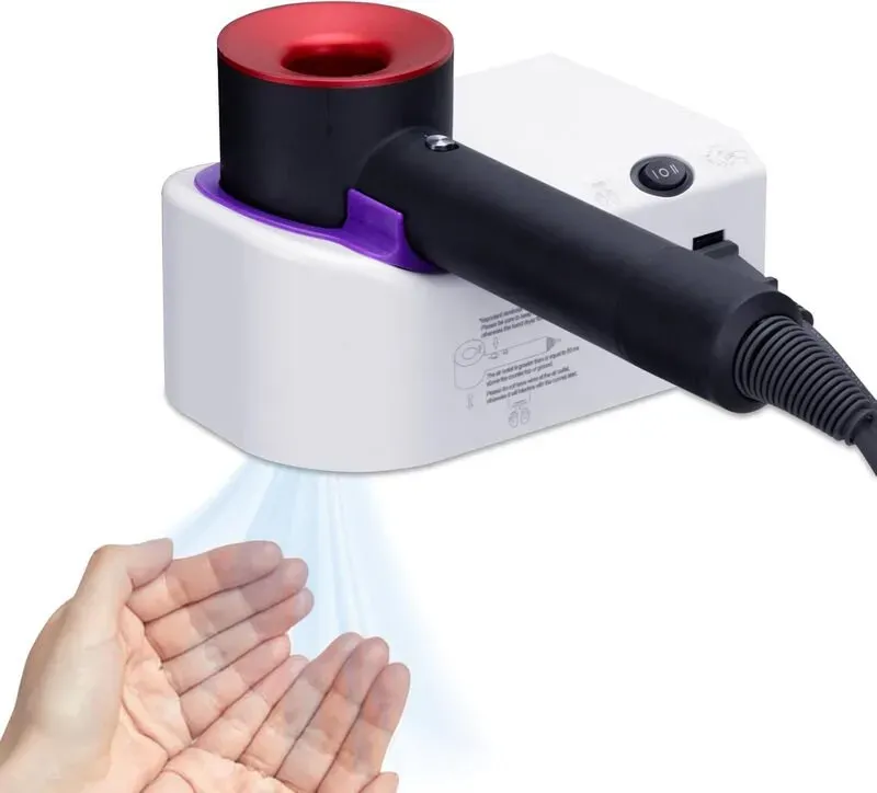 YOUWIN Haartrocknerhalter, Professioneller Infrarotsensor, Kompatibel mit allen Haartrocknern mit Dyson Spezial-Gummipads und Haartrocknerkopf-Magnetplatte, für Dyson, Philips, Perlenweiß