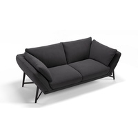 Sofanella 2-Sitzer Stoff Estella, Relaxsofa, Designsofa, Designer Couch, Italienisches Sofa, 2er Sofa schwarz