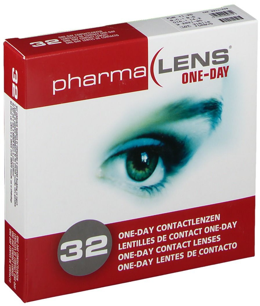 PharmaLens lentilles (jour/24 heures) (Dioptrie: +1.25) 32 pc(s) Lentilles de contact