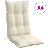 vidaXL Hochlehner Auflage 4 St. 0 x 0 x 0 cm creme