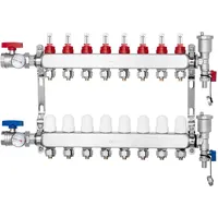Vevor 8 Heizkreise Heizkreisverteiler Fußbodenheizung, Durchflussanzeiger 5L/min