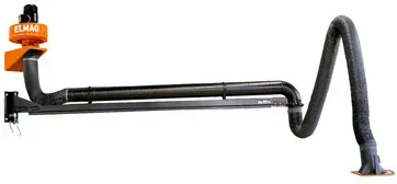 Abluftset mit Absaugarm 7m Schlauchausführung / einteiliger Ausleger ø150mm