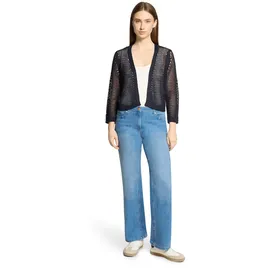 Betty Barclay Grobstrickjacke mit Lochmuster Blau 40