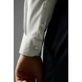 Desoto Langarmhemd "Jerseyhemd Essential Hai langarm", Herren, Gr. 44, N-Gr, weiß (sanftes weiß), Jersey, Obermaterial: 100% Baumwolle, körpernah, 1-Knopf-Manschette, Hemden, Flexibler Stretch