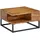 KADIMA DESIGN Sofatisch, Sheeshamholz, Staufach, 60x60x34,5 cm, Industrial-Design