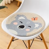 Sarah Duke Runde Stuhlkissen Sitzkissen Kinder Sitzkissen Stuhl Sitzpolster, Weich Sitz Auflage Cartoon Tier Bodenkissen Kinder Runden Kissen (Koala,43 x 43 cm)