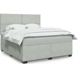 vidaXL Boxspringbett 180 x 200 cm Hellgrau