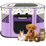 TASDISE Foldable Pet Laufstall Hund Laufstall Hund Welpe Run Pet Welpe Poldable Pet Welpe Laufstall Katze Laufstall Portable Hund Katze Kennel Zelt für Welpen Katze Kaninchen für innen/außen