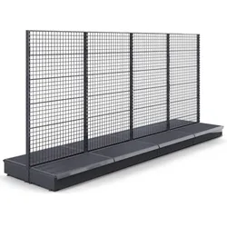 BROOKLYN | Gitter Mittelraumregal | B400xH195cm | Komplett Set