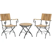 Beliani Bistro Set 3-tlg. Hellbraun