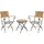 Beliani Bistro Set 3-tlg. Hellbraun