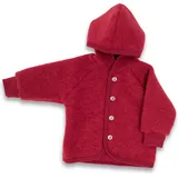 Engel Natur Engel, Unisex, Jacke, Kinder Kapuzenjacke mit Holzknöpfen (74, 80), Rot, 74, 80