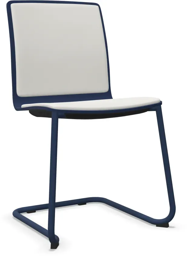 Profim Com K32V1 Besucherstuhl, Freischwinger, stapelbar, Schale aus Schichtholz, Sitz und Rücken gepolstert frei konfigurierbar