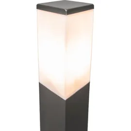 QAZQA Moderne Außen-Pollerleuchte Edelstahl 80 cm IP44 Lieferumfang: E27 LED weiß