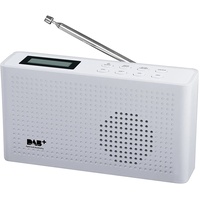 ROXX DAB/DAB+ digital Radio/UKW Radio tragbar mit eingebautem Akku DAB 201 Weiss
