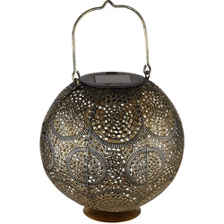 Solar Lampe Outdoor Solarleuchte orientalisch LED Solar Laterne Außen Gartendeko, Lichteffekt hängend stehend,  LED warmweiß, DxH  18,5x28cm