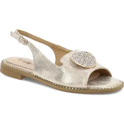 Goldene Sandalen S.Barski Flache Schuhe, 41