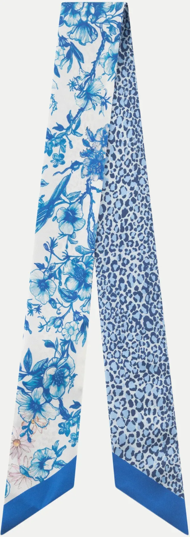 Schal mit Leo-Blumen Muster Blau 5X86,5CM