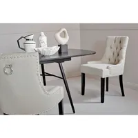Livetastic Stuhl, Schwarz, Beige, Holz, Textil, Eukalyptusholz, massiv, eckig, 56x62.5x91 cm, Esszimmer, Stühle, Esszimmerstühle