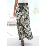 VIVANCE Maxirock Damen Floral Schwarz/Creme 44
