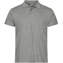 Clique Single Jersey Poloshirt grau S