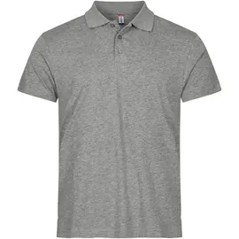 Clique Single Jersey Poloshirt grau S