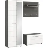 VCM Salsa Garderobenschrank 155 x 37 x 192 cm weiß