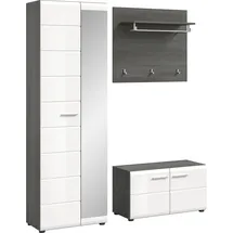 VCM Salsa Garderobenschrank 155 x 37 x 192 cm weiß